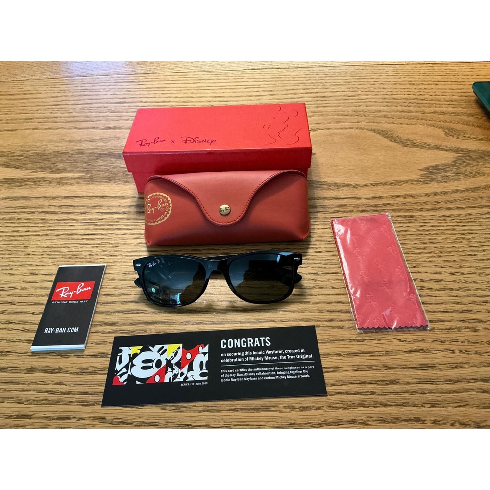 Ray-Ban x Disney New Wayfarer Mickey Mouse Sunglasses Black RB2132 Polarized